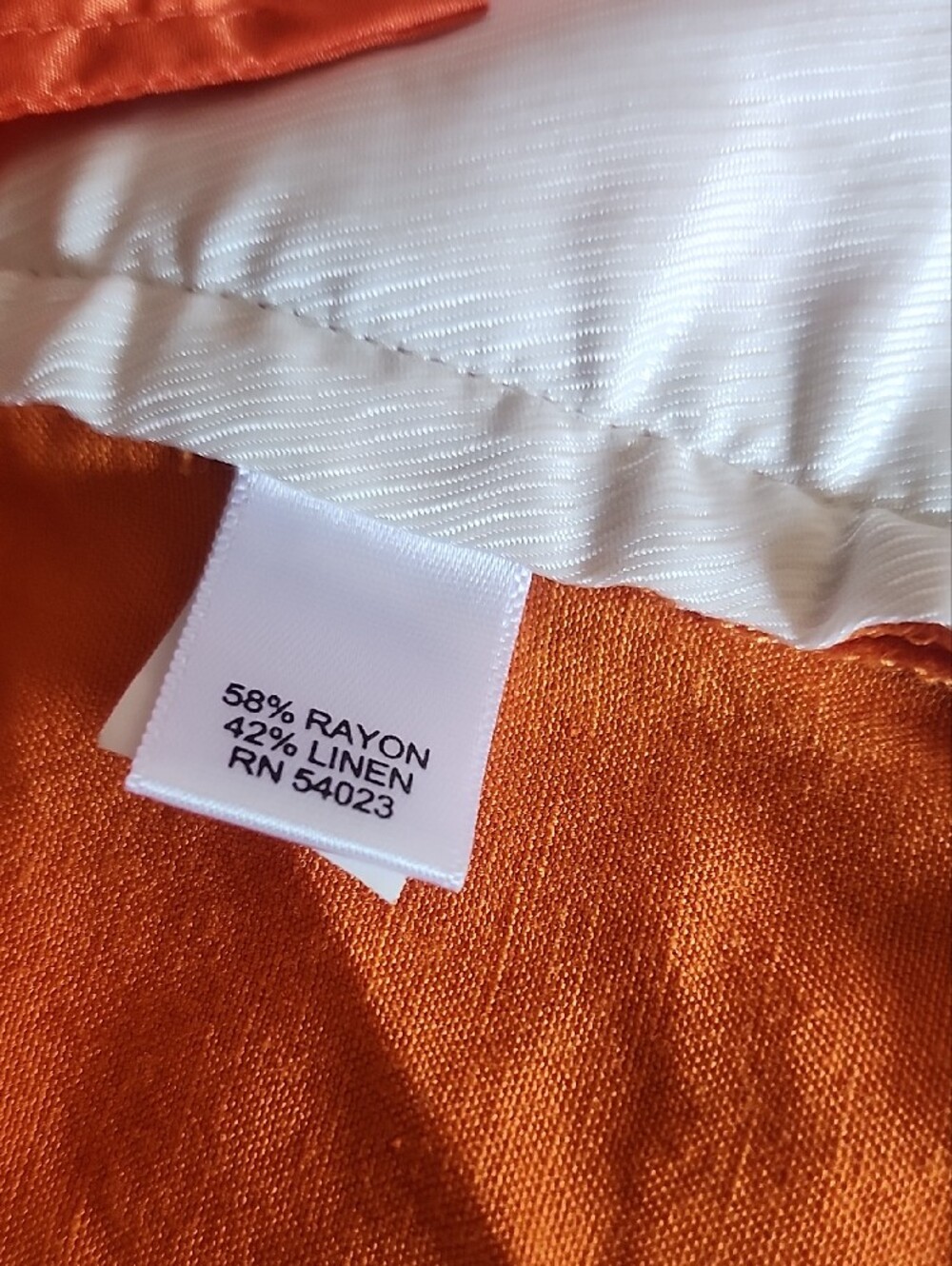 Banana Republic Linen Wide-Leg Trousers in Bright Orange - Picture 7 of 8